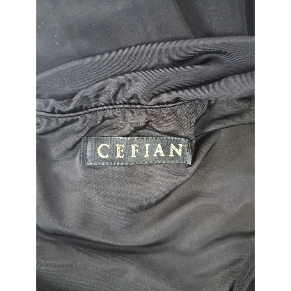 Cefian Women's Jumpsuit Black Lg Spaghetti Straps‎ Ruched Top Polyester Spandex